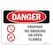 Signmission OSHA Danger Sign, 7" Height, 10" Width, Aluminum, Propane No Smoking Or Open Flames, Landscape OS-DS-A-710-L-1541 - alternate 1